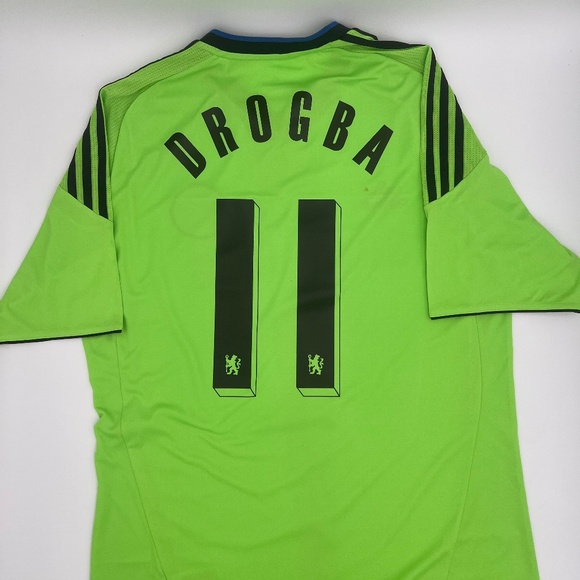 Drogba #11 Chelsea FC 2010/2011 Third ORIGINAL Adidas VTG Soccer Jersey (L)